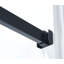 56 à 60 po X 76 po porte de douche coulissante double, 5/16 po verre trempé transparent facile à nettoyer noir mat-103531081