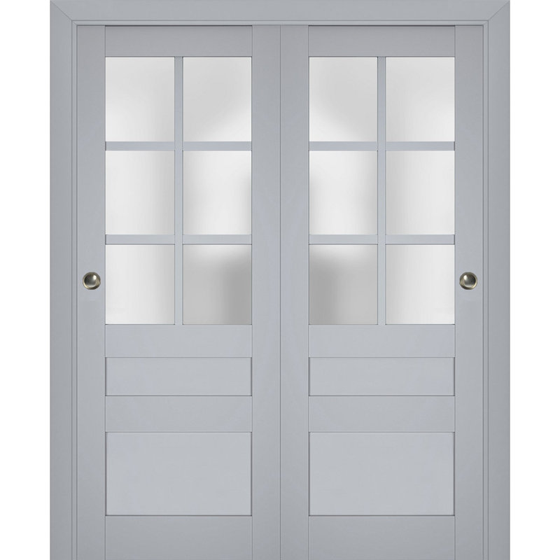 Portes de placard Veregio, 60 po x 84 po, Gris