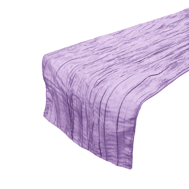 Clermt Solid Color Table Runner, Lavender, 12" x 120"