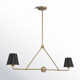 Kinston 2 Light Metal Dimmable Linear Chandelier
