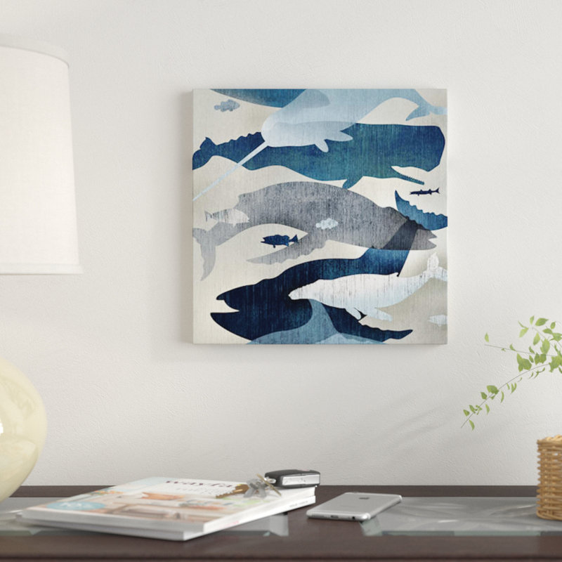 « baleines watch i », impression sur toile, H 18 po x l 18 po x P 1,5 po