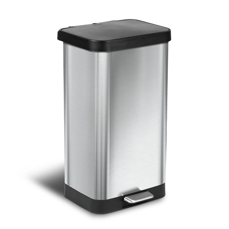 Poubelle à pédale en acier inoxydable GLAD, 20 gallons