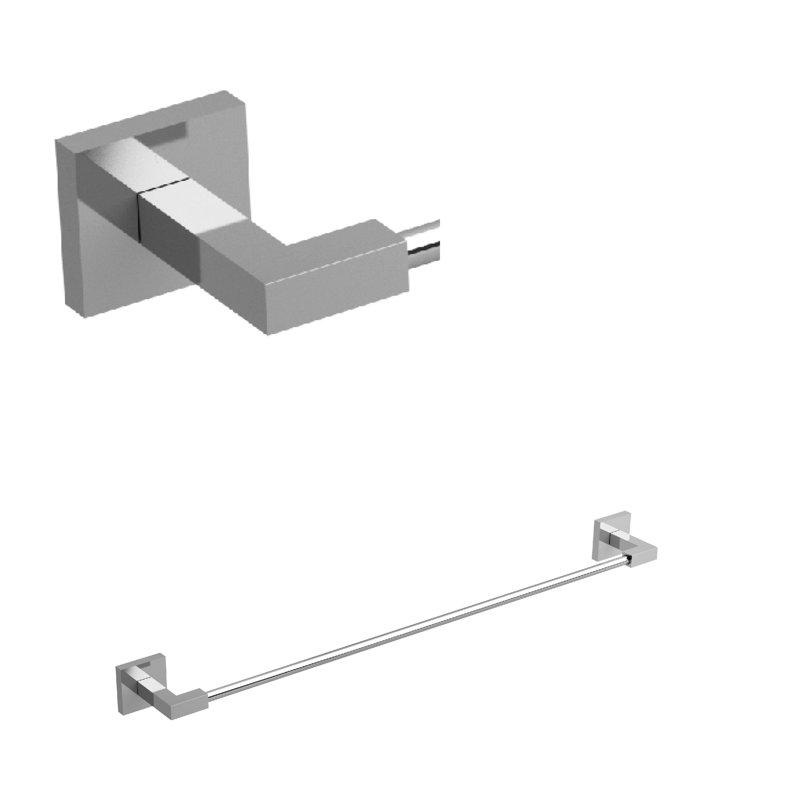 Barre à serviettes 24 po Kubik ™, Chrome