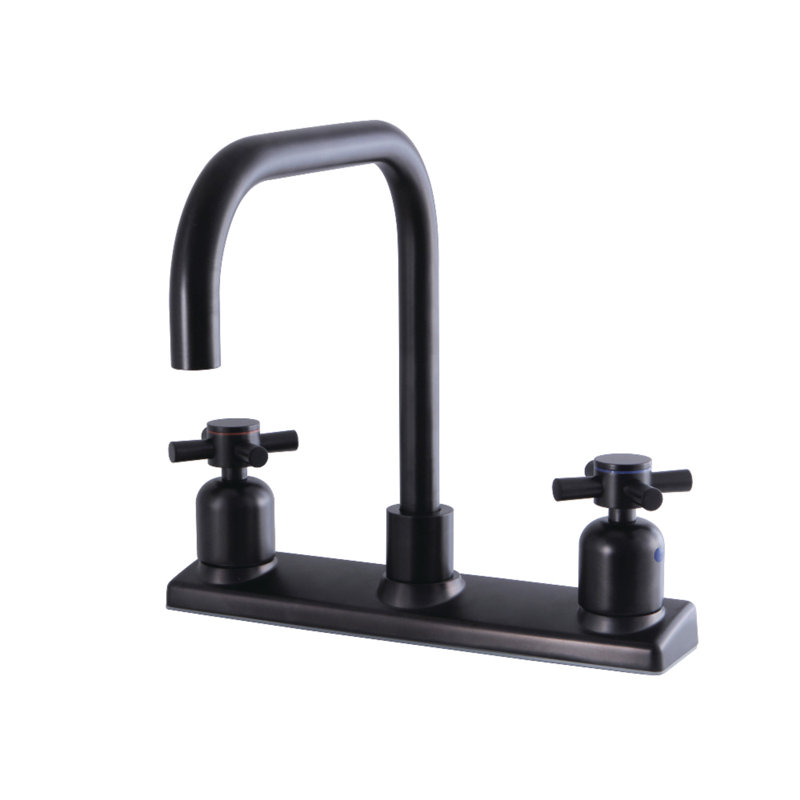 Kingston Brass Concord Two-Handle 2-Hole 8" Centerset Kitchen Faucet, Oil Rubbed Bronze