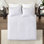 Courtepointe réversible blanche simple / simple TG - La literie idéale pour les saisons, la courtepointe en coton prélavé et 2 taies décoratives assorties sont lavables à la machine en été ou superposées