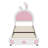 Twin Size Upholstered Platform Bed With Rabbit Shaped Headboard-1303150548