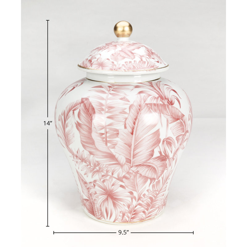 Pot à gingembre en porcelaine Saguenay, Rose