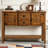 46'' Solid Wood Sideboard Console Table with 2 Drawers and Cabinets and Bottom Shelf-464753566