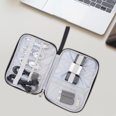 Travel Gadget Bag Electronic Accessories Pouch Portable Cord Organizer Case Digital Storage Bag for Electronics Accessories Home Office