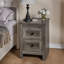 Ensemble de chambre à coucher rustique 3 pièces avec cadre de lit double avec rangement et 2 tables de chevet, blanc rustique-118690765-118690768