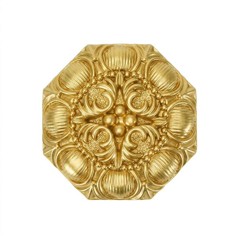 KNOB ANTIQUE NICKEL FINISH, Satin Gold