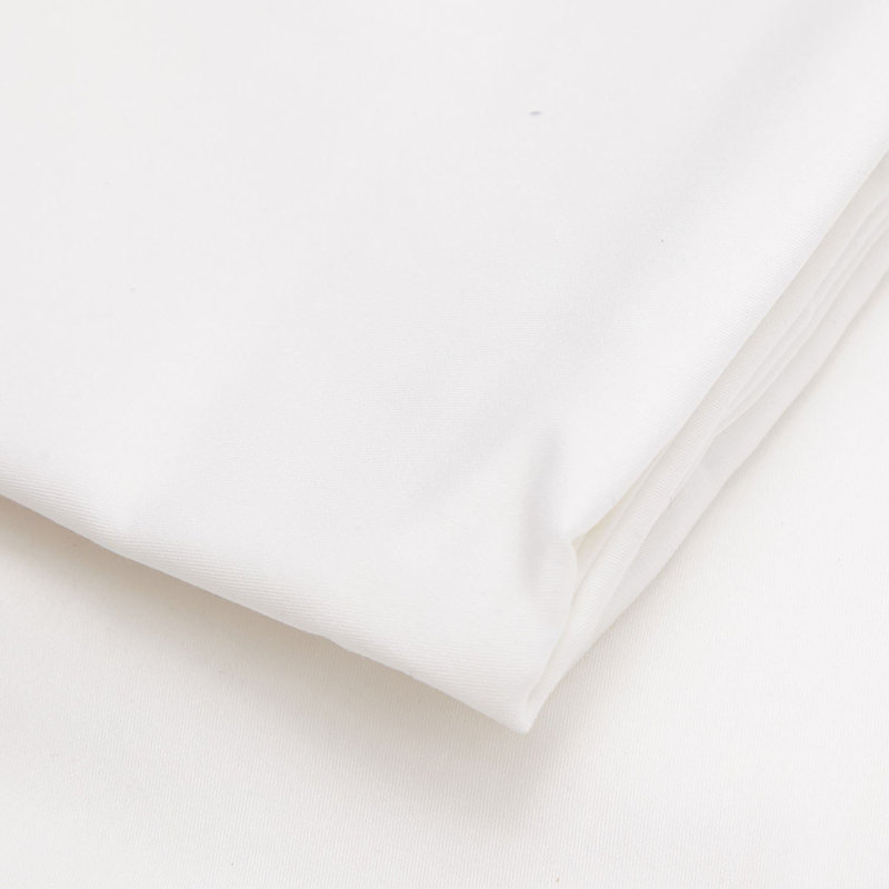 Premium Satin Double Fitted Sheet, 51.2 x 74.8 + 11.8 Deep Pocket | 100% Cotton Satin, 210 Thread Count, Machine Washable | Soft White Color, Perfect for Luxurious Bedding Experience