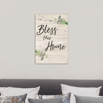 Bless This Home 1 Piece Wrapped Canvas Wall Art