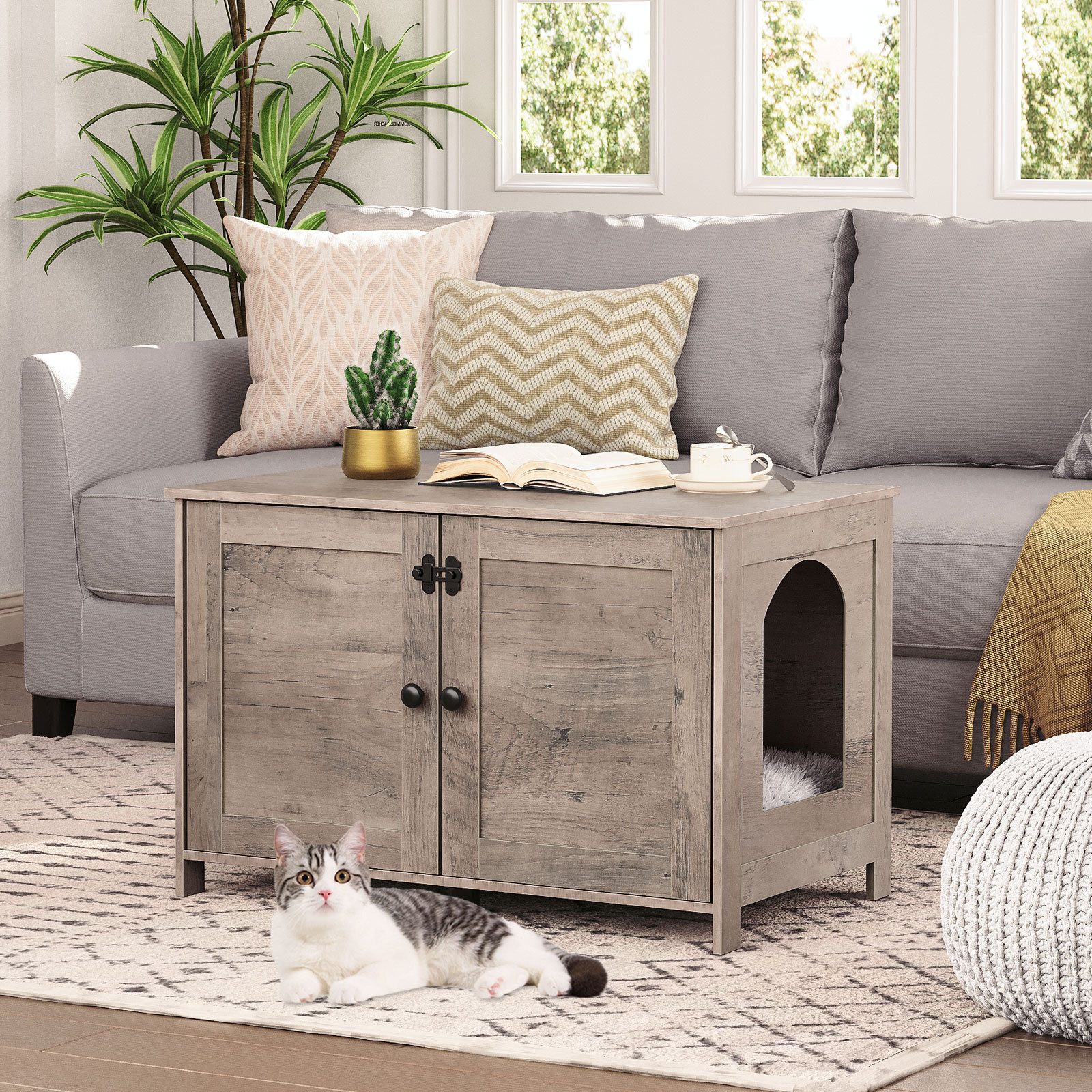 Cat litter clearance box furniture wayfair