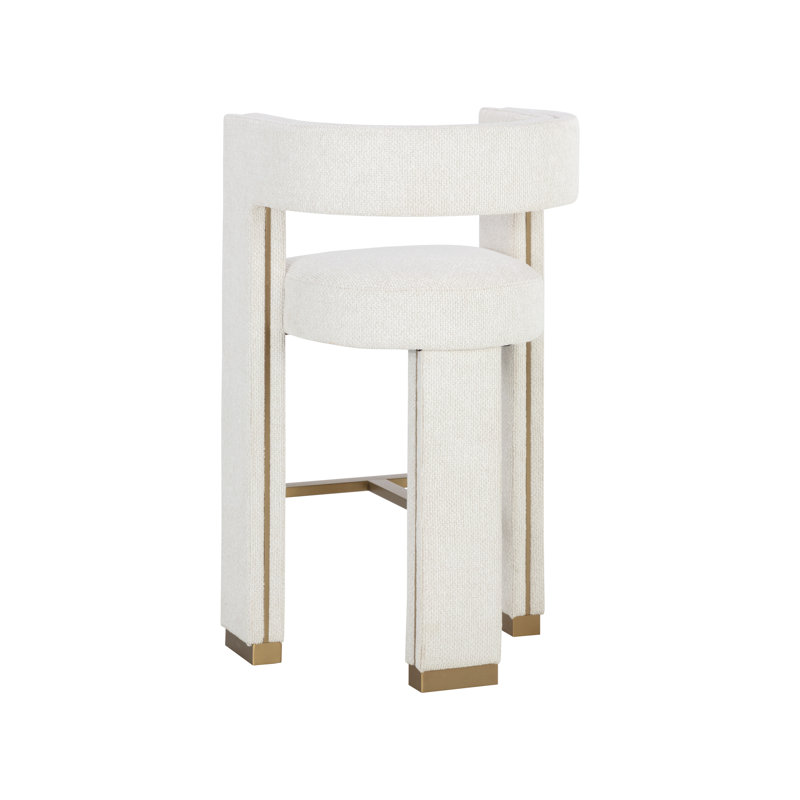 Upholstered Stool with Solid Wood Frame, Bar Stool (30" Seat Height)