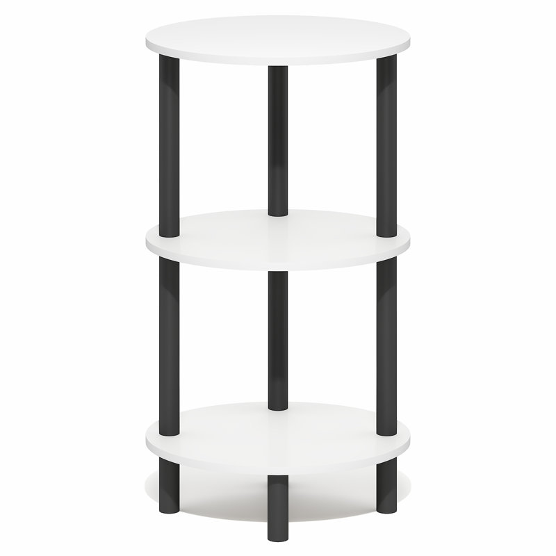 Bhuvan Four Leg Round Side Table Set, White