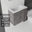 Meuble-lavabo flottant peu encombrant avec lavabo en céramique et portes à fermeture en douceur-133668224