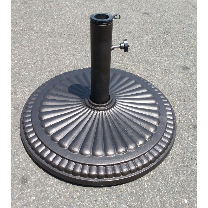 Base de parasol ronde Poarch, Marron foncé