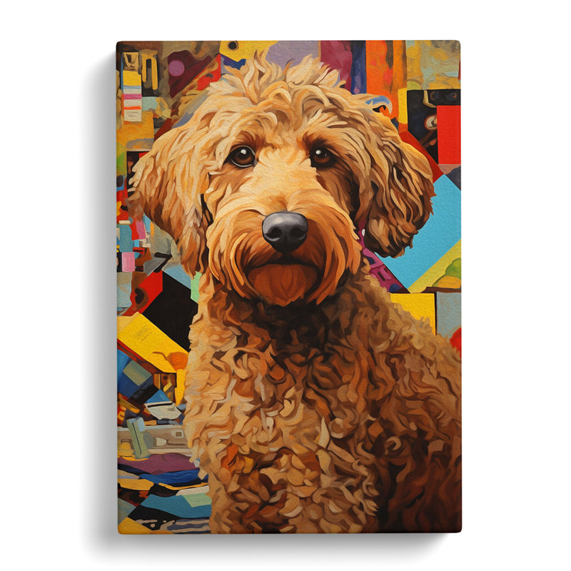 Labradoodle Constructivism - Wrapped Canvas, 76cm H x 50cm W x 3cm D
