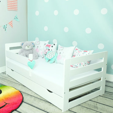 Noam Cabin Bed with Storage Included, 80 x 180cm, Oak