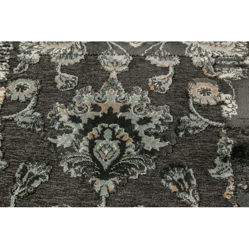 Draper Floral Shag Area Rug, Rectangle 140 x 200cm