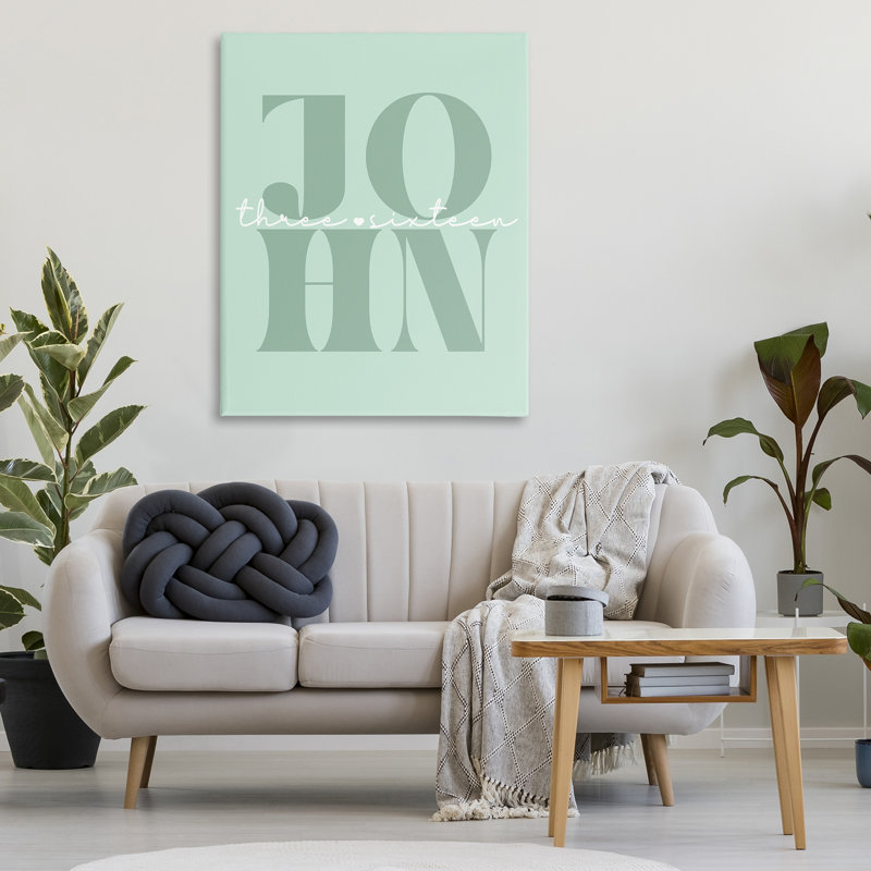 Art mural John Proverb sur toile verte par Daphne Polselli bp-861_CN, H 48 po x l 36 po
