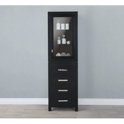 Armoire à linge en bois massif l 21 po x H 72 po x P 17 po Esita