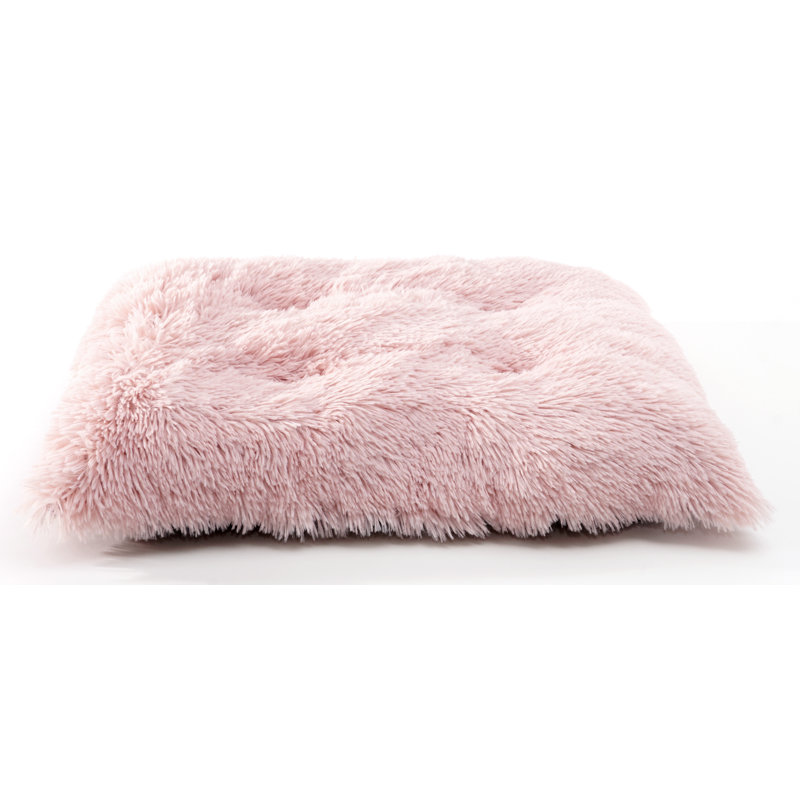 Tapis touffeté en fausse fourrure Precious Tails, Rose, Moyen (l 23 po x P 35 po x H 2 po)