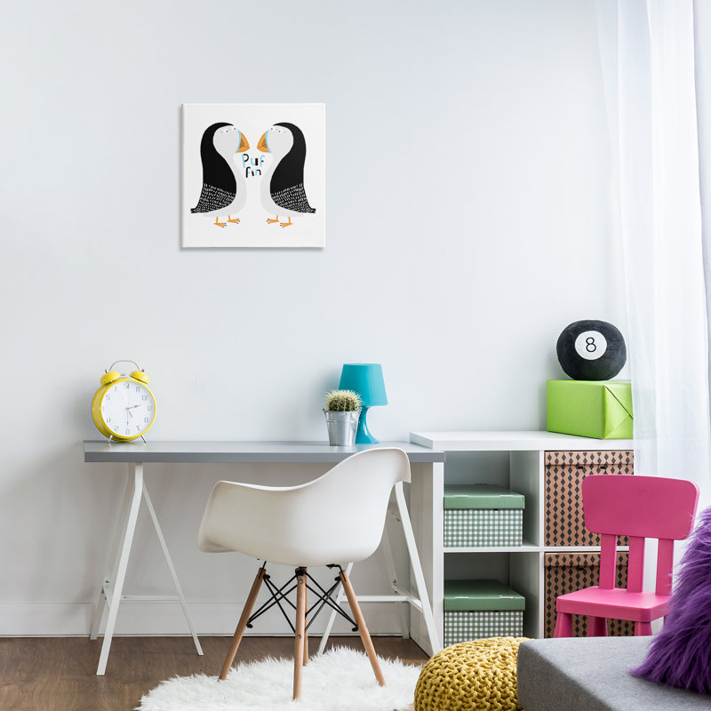«Puffin Bird Duo» par Carla Daly, H 17 po x l 17 po