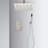Brushed Nickel Ceiling Mounted Shower With 10" Head & Handheld - Simulates Natural Rainfall, Self-Cleaning Nozzle, Fits American Standard Pipe Installation Specifications, Wall In And Creates-121320295