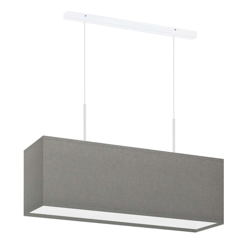 Gener 2 - Light Square/Rectangle Pendant, Grey, White