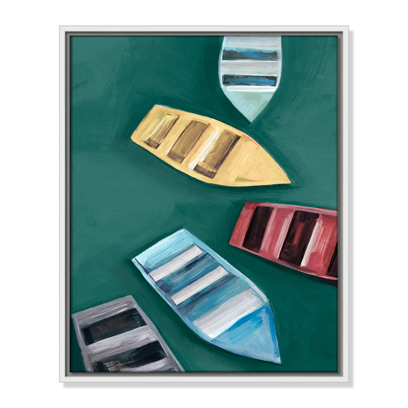 «Drifting Colors II» par Hannah Dawson, H 21,5 po x l 17,5 po, Flotteur blanc