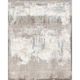 High-Quality Hand-Knotted Beige And Ivory Area Rug