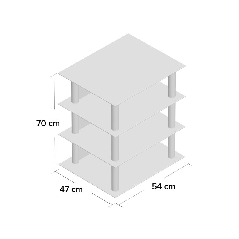 Kensa Unfinished TV Stand for TVs up to 24, Transparent