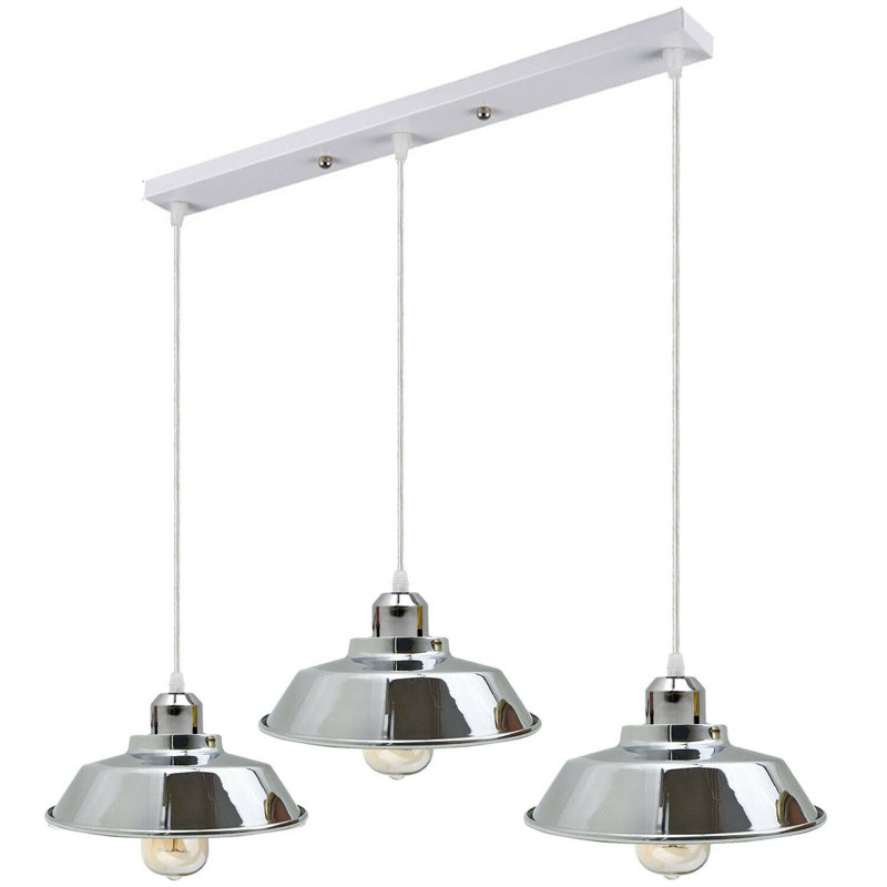 Seeman 3 - Light Satin Nickel Kitchen Island Pendant