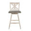 Ensemble de 2 chaises à hauteur de comptoir, chaise pivotante à 360 degrés en bois d'hévéa massif-15948125