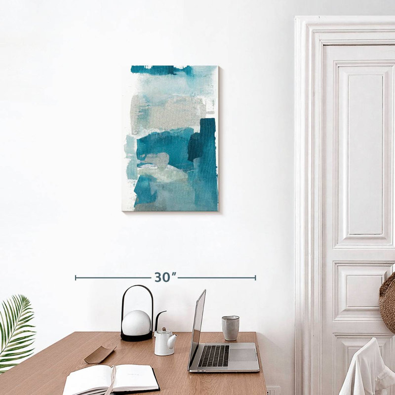 Verre de mer turquoise Avery II, H 24 po x l 16 po