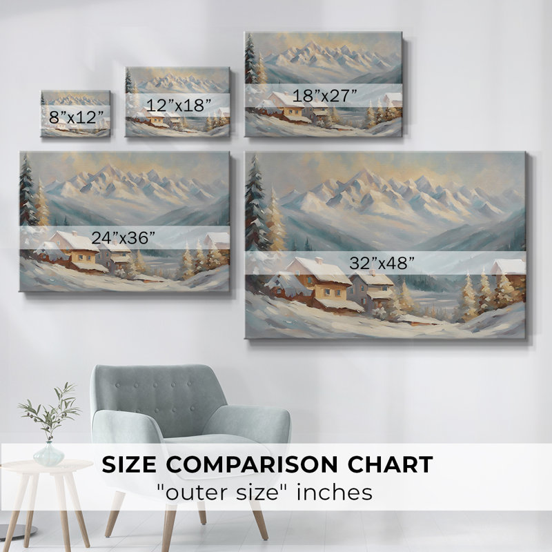 Paysage rétro CLCLXXI, H 41 po x l 61 po x P 1,5 po, Toile tendue