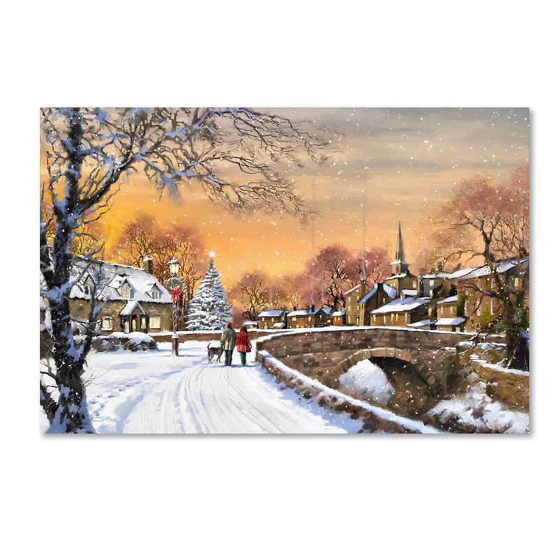 Armand «Village II», reproduction sur toile, H 12 po x l 19 po x P 2 po