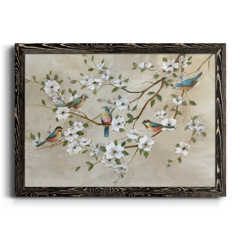 Birds of a Feather - Peinture sur toile encadrée, H 31 po x l 44 po x P 1 po, Noir
