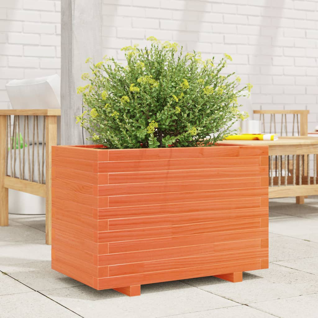 vidaXL Garden Planter - Solid Wood Pine - 70x40x49.5 cm - Brown 3282551 - Image 3