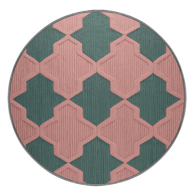 Tapis brun treillis lavable à la machine