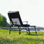 Chaise de camping pliante inclinable avec dossier réglable et pieds robustes