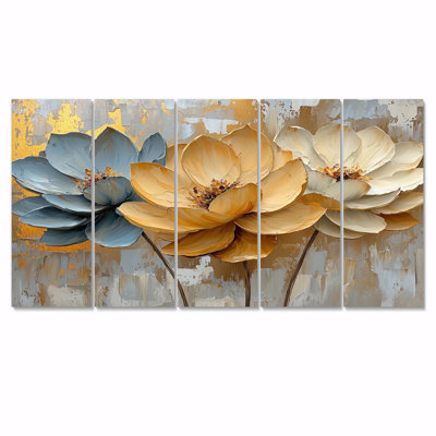 «Golden Succulent Bloom In The Arid II», reproduction d'art sur toile - reproduction d'art sur toile