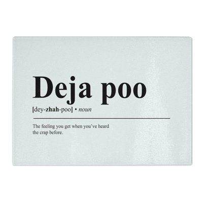 Deja Poo Typography Chopping Board