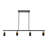 4-Light Modern Linear LED Spotlight Pendant with Adjustable Heads for Kitchen Island
