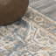Keesha Bold Distressed Medallion Low-Pile Machine-Washable Blue/Cream Rug-589953016