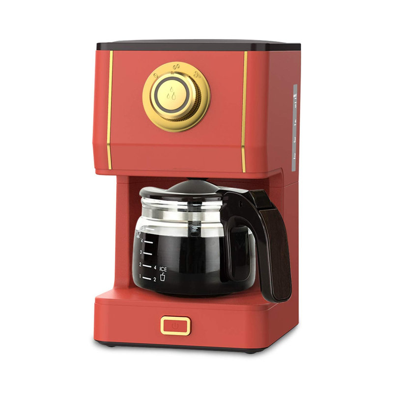 Nbarthome 5-Cup Coffee Maker, Red