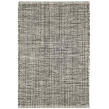 Marled Black Handwoven Cotton Rug