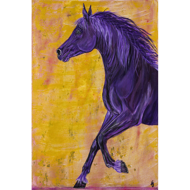 « amoroso arabique cheval », reproduction d’art sur toile tendue, H 45 po x l 36 po x P 1,5 po